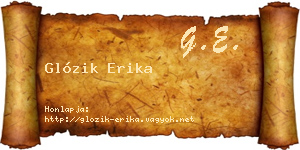 Glózik Erika névjegykártya